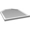 Ekena Millwork Octagonal Top Surface Mount PVC Gable Vent w/ 2"W x 2"P Brickmould Sill Frame, 32"W x 40"H GVPOT32X4003SF - alternate 2